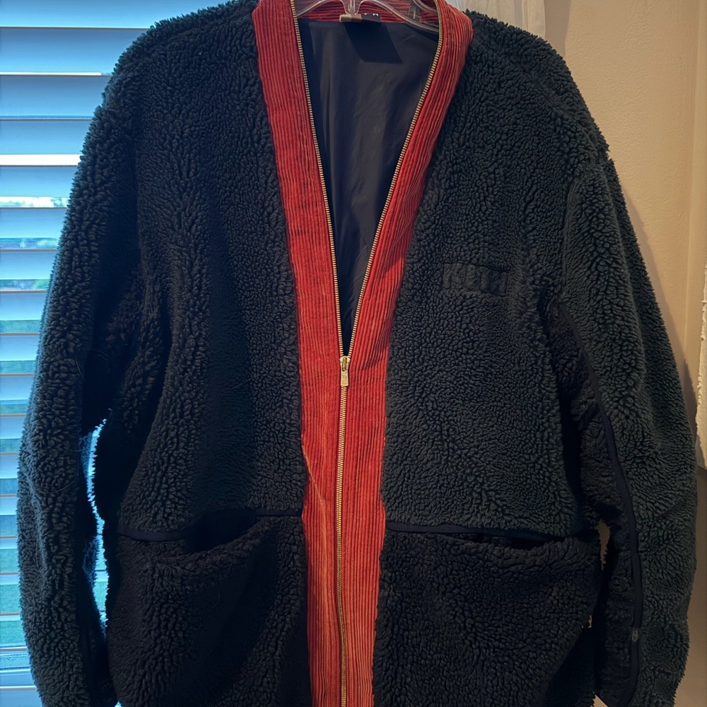 Kith Black and Red Sherpa Jacket